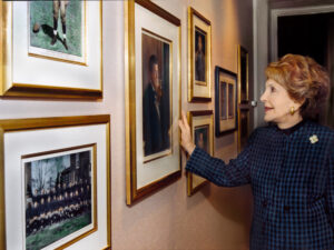 Nancy Reagan touring Ronald Reagan Suite
